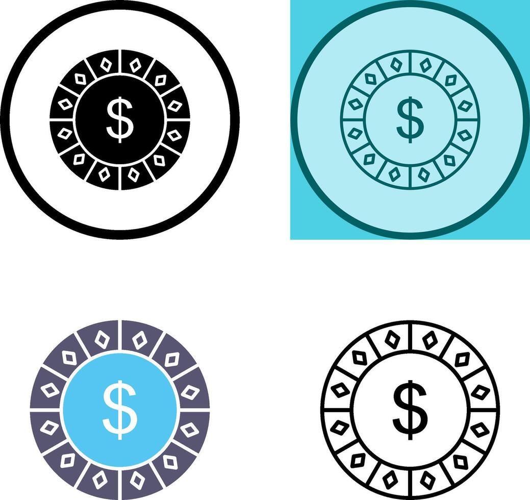 Dollar Chip Icon vector