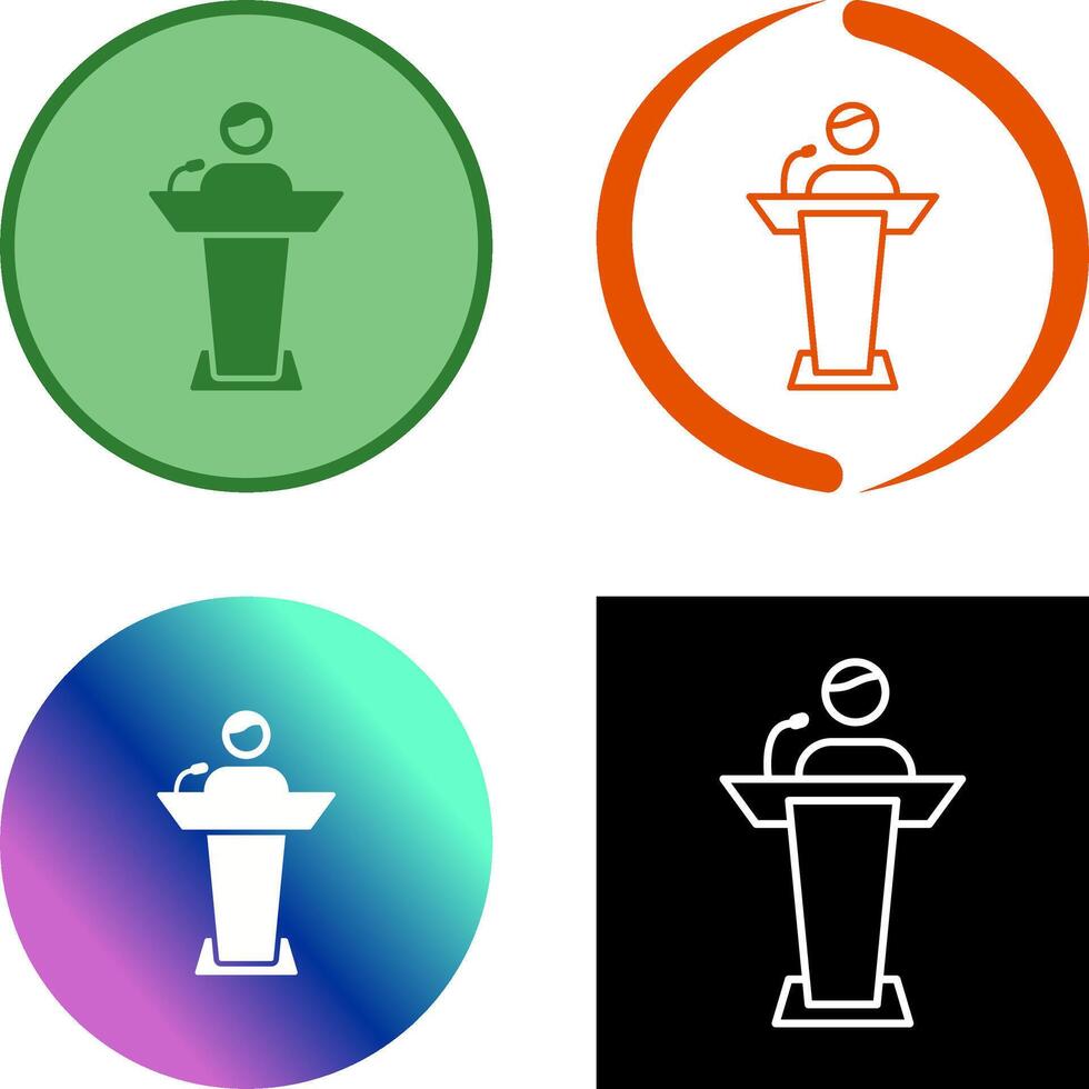 Elected Candidate Icon Design vector