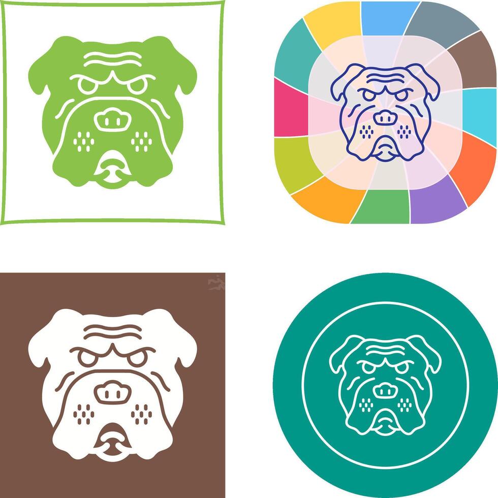 buldog icono diseño vector