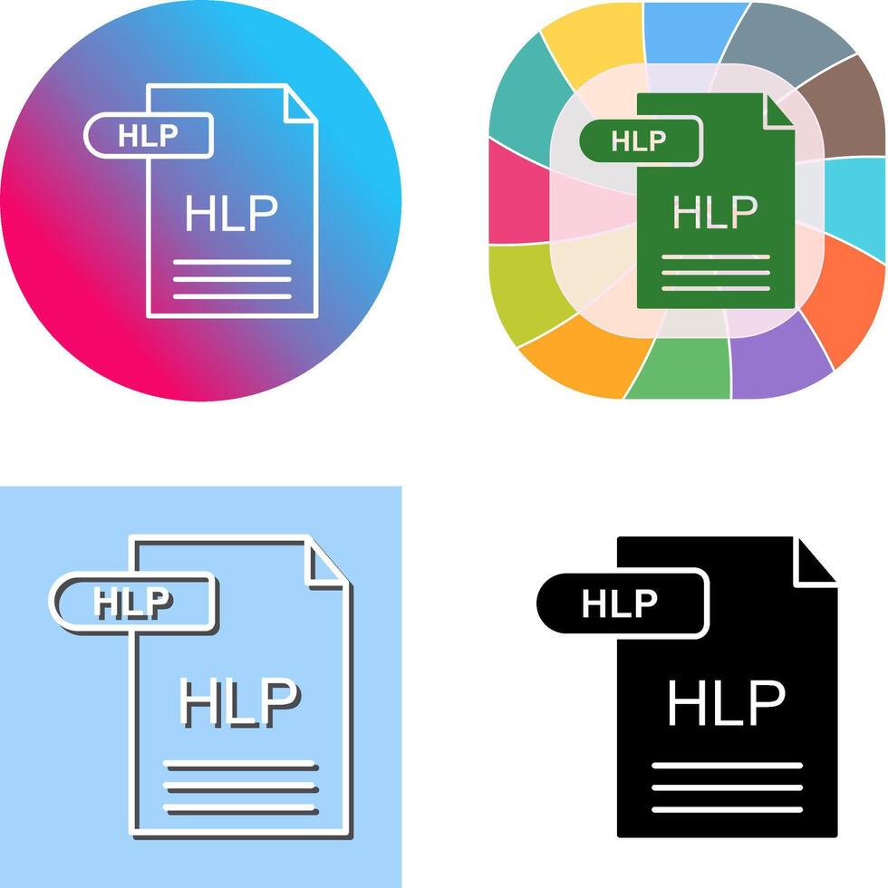 HLP Icon Design vector