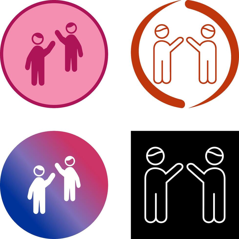 Waing to people Icon Design vector