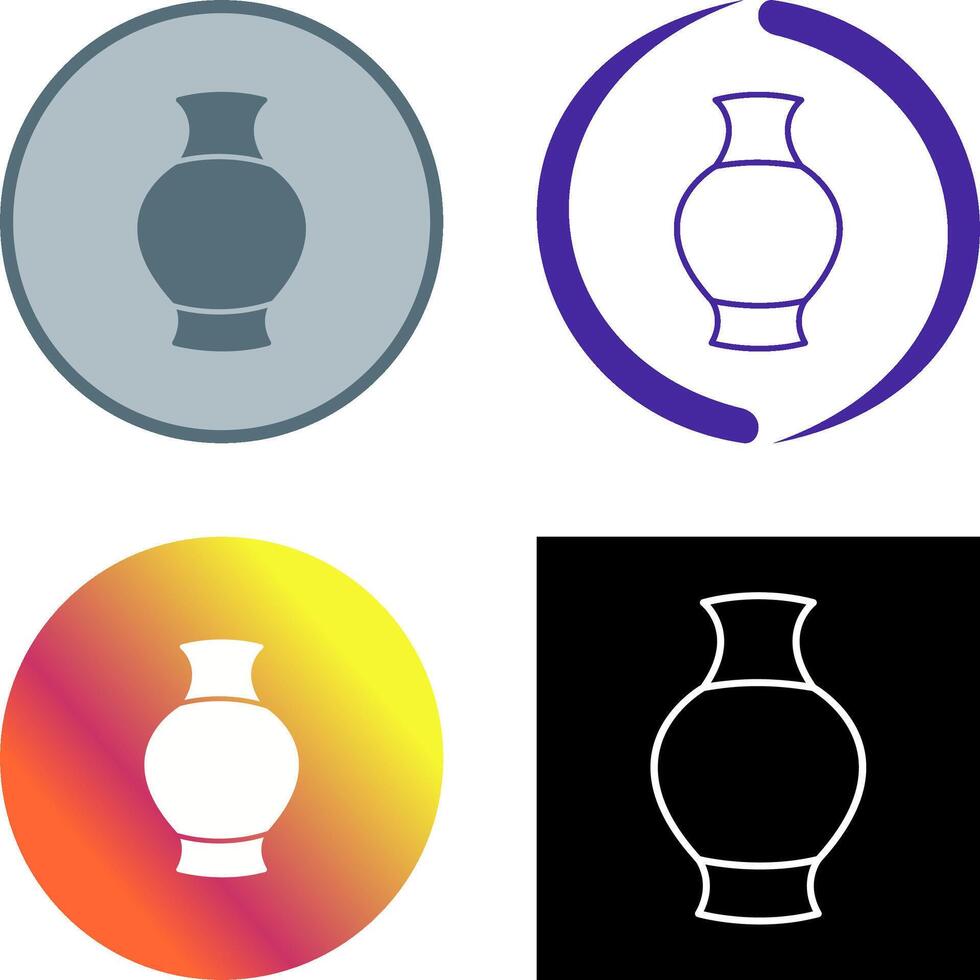 Antique Jar Icon Design vector