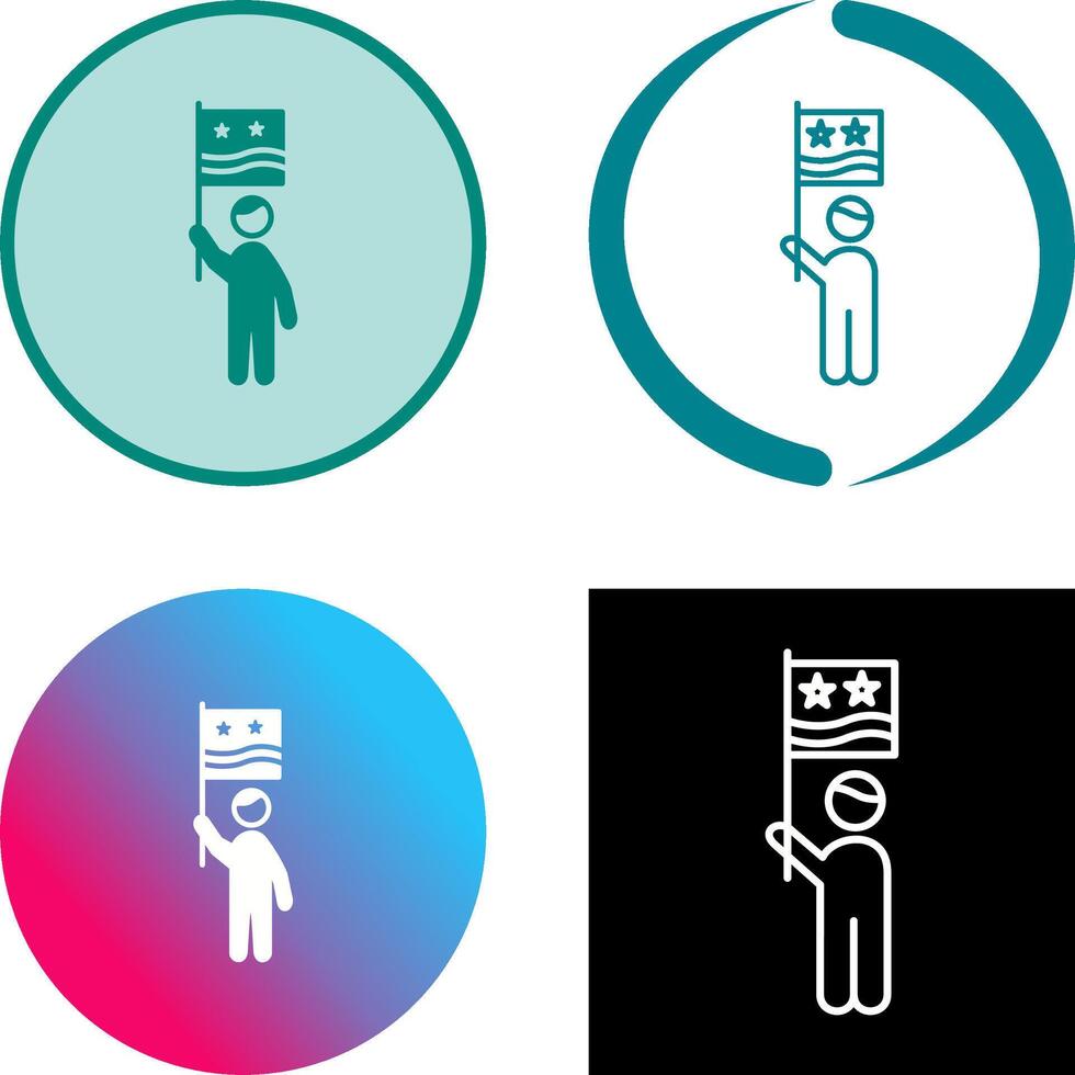 Raising Flag Icon Design vector
