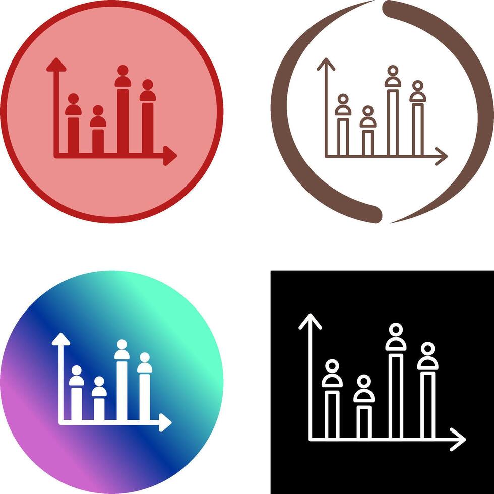 Candidate Graph Icon Design vector