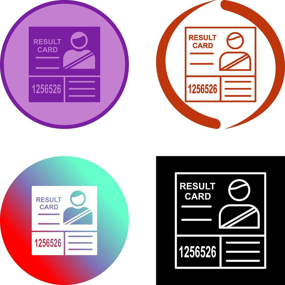 Candidate Results Icon Design vector