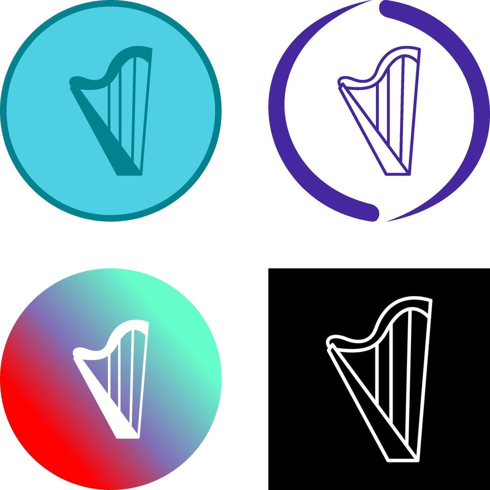 Harp Icon Design vector