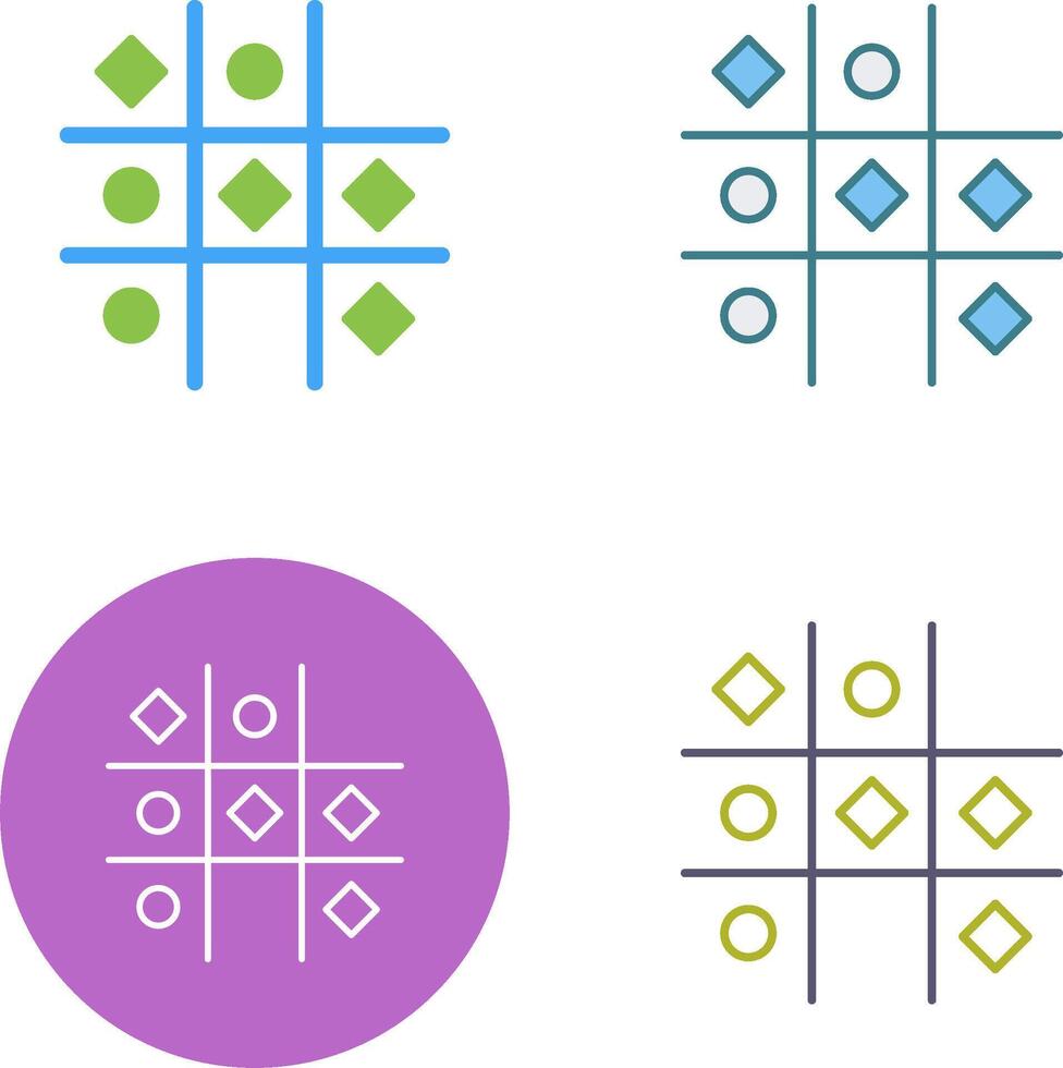 Tic Tac Toe Icon Design vector