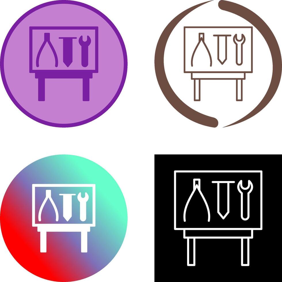 Tools Exhibit Icon Design vector