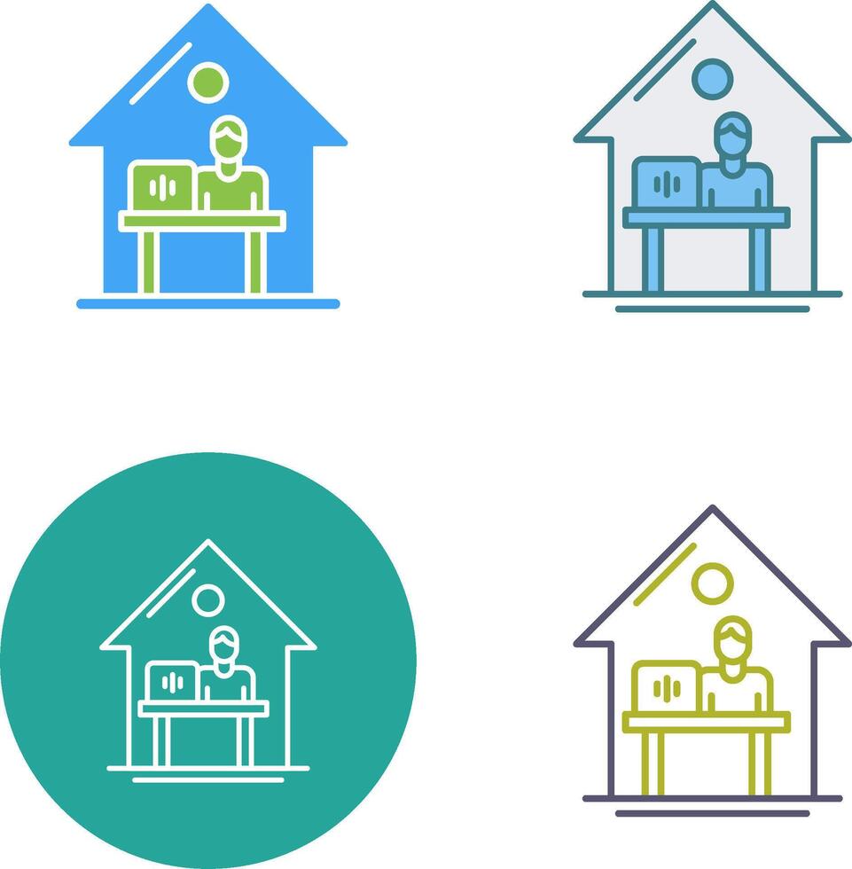 Work At Home Icon Design vector