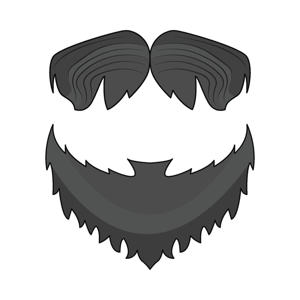 illustration of mustache and beard vector