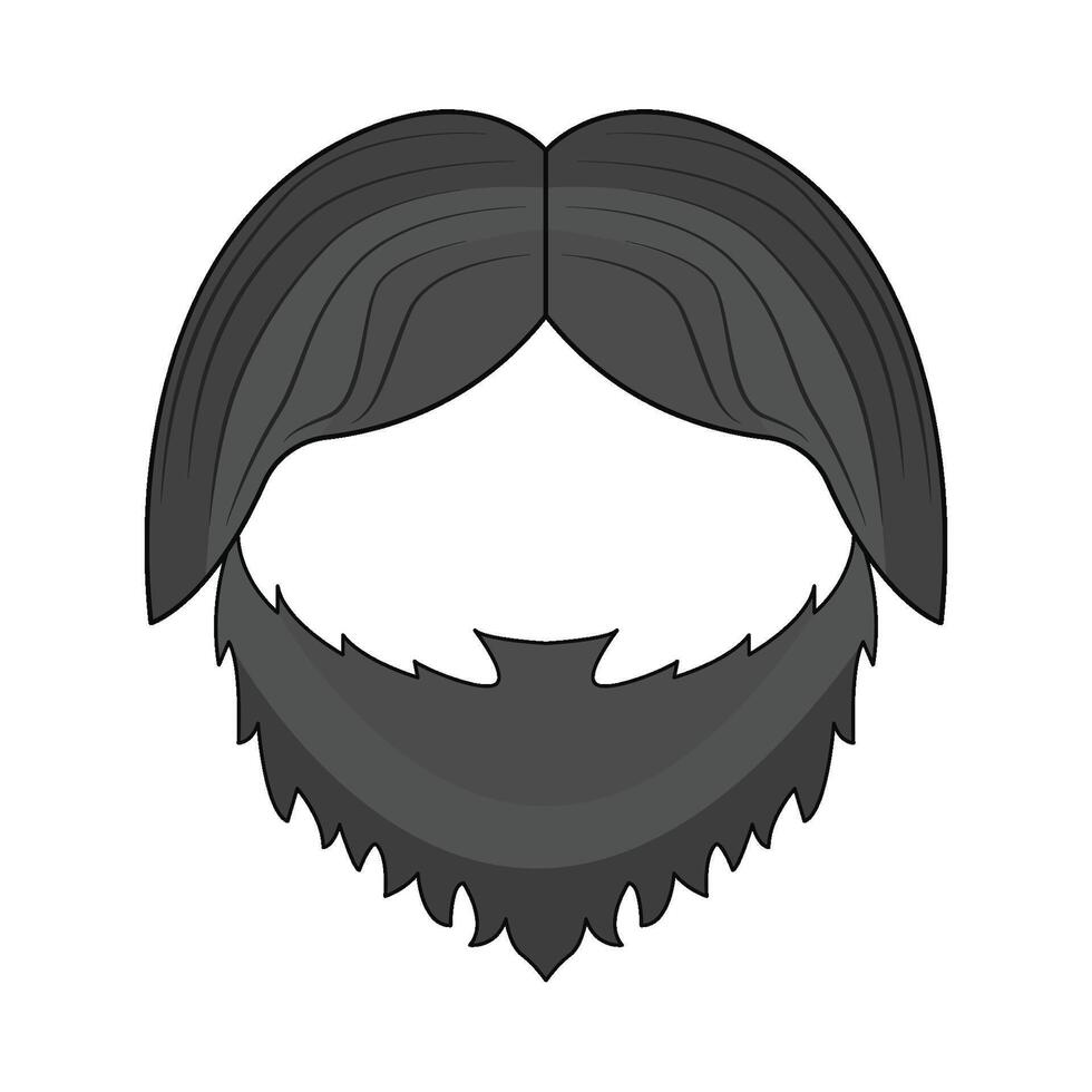 illustration of mustache and beard vector