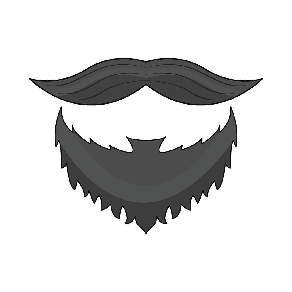 illustration of mustache and beard vector