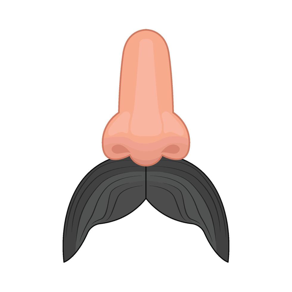 illustration of nose and mustache vector
