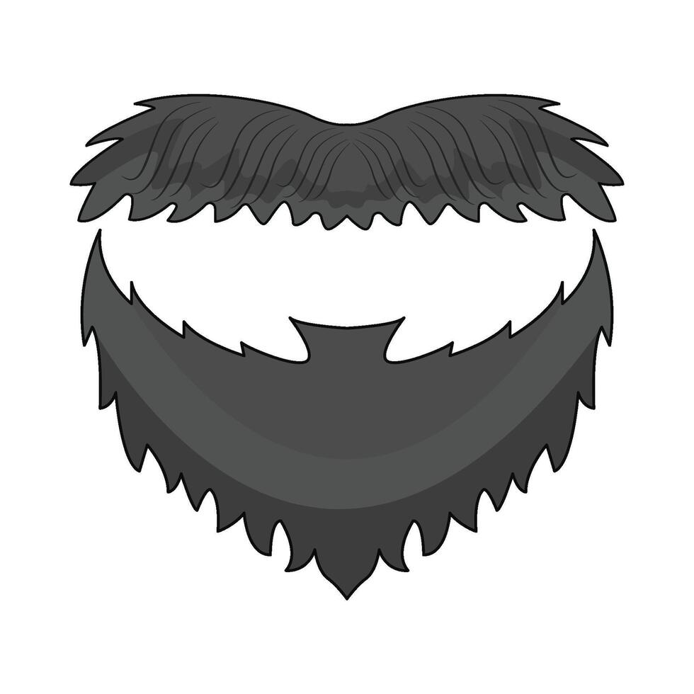 illustration of mustache and beard vector