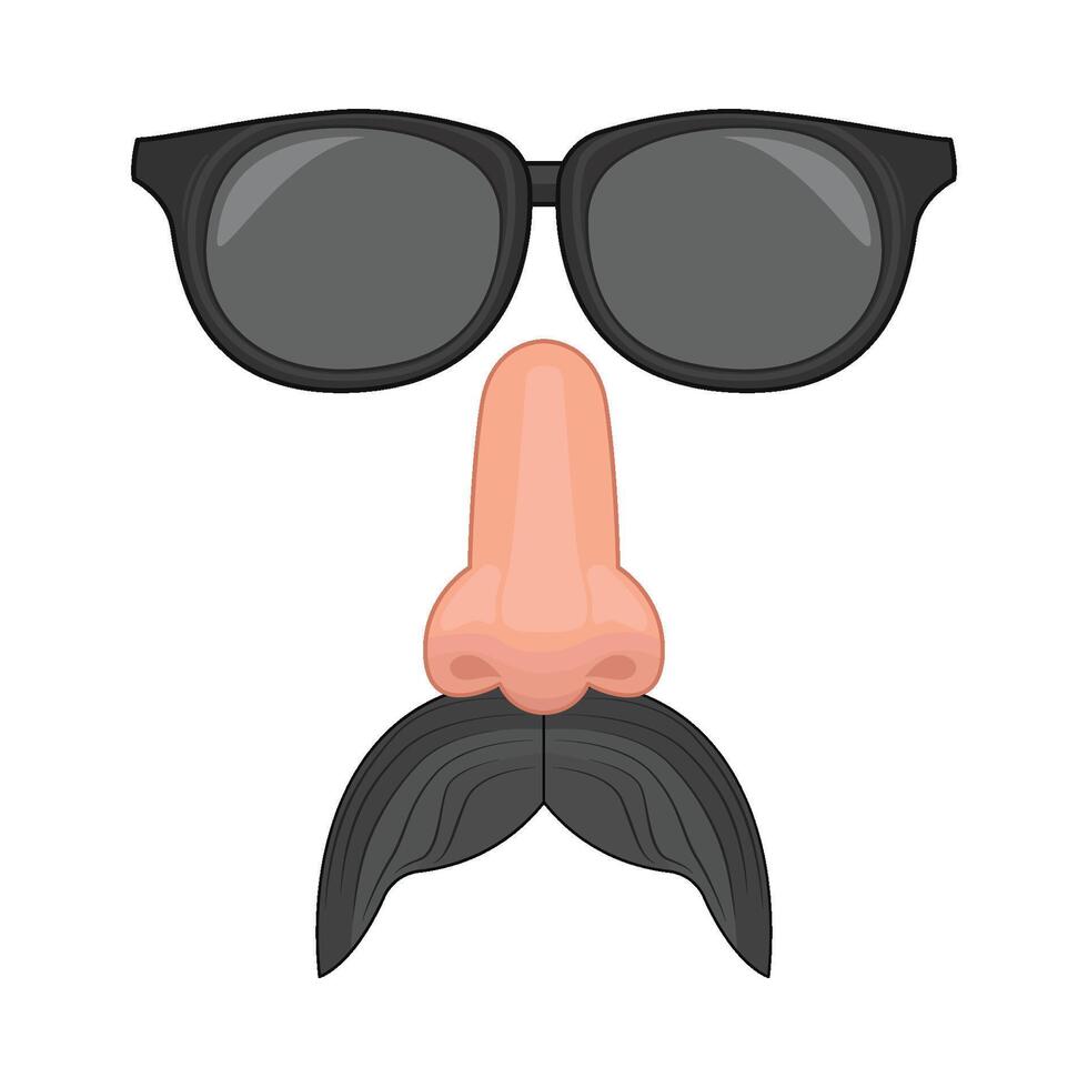 illustration of nose mustache and glasses vector