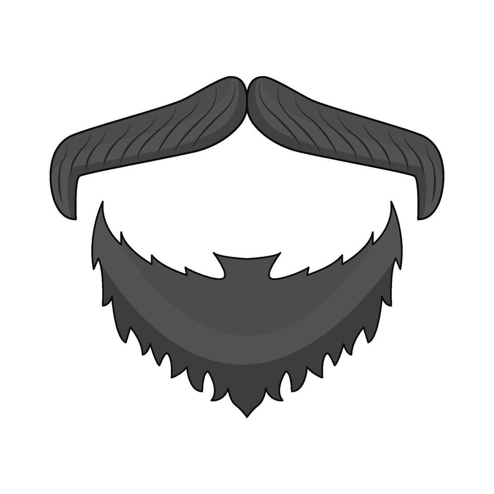 illustration of mustache and beard vector