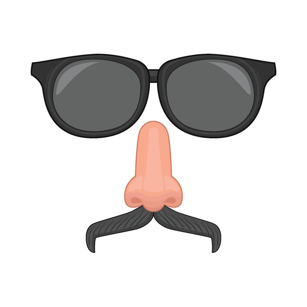 illustration of nose mustache and glasses vector