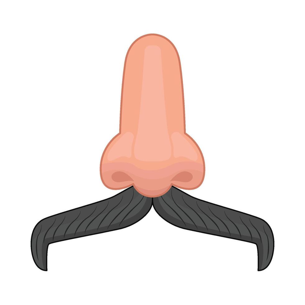 illustration of nose and mustache vector