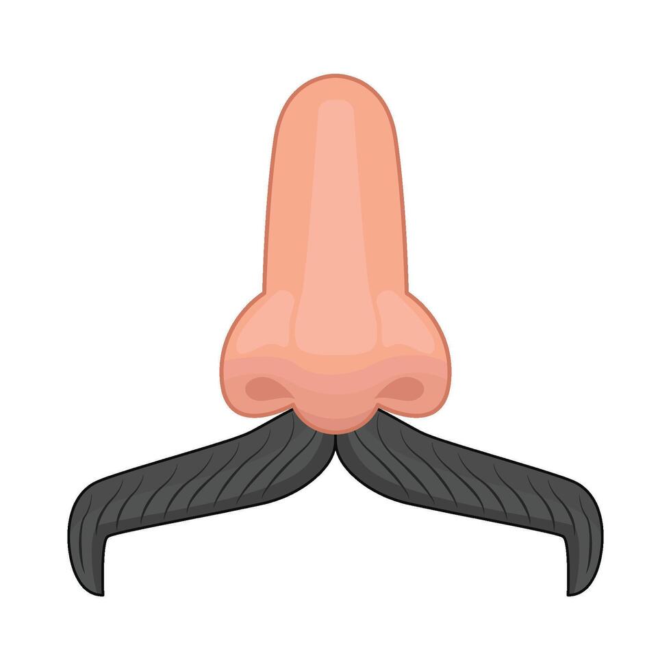 illustration of nose and mustache vector