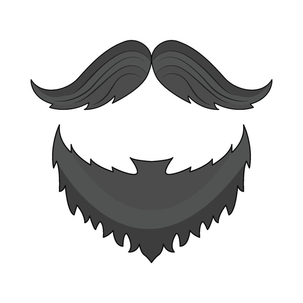 illustration of mustache and beard vector