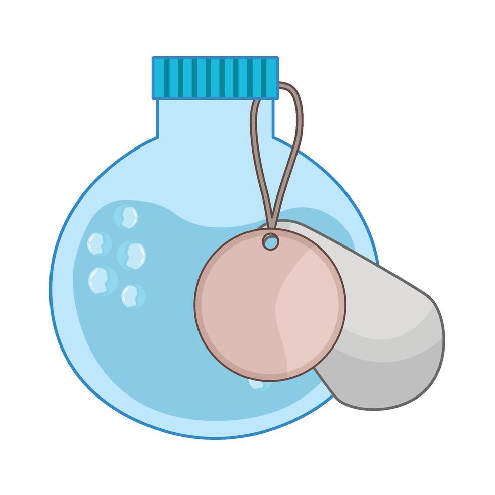 illustration of potion with tag label vector