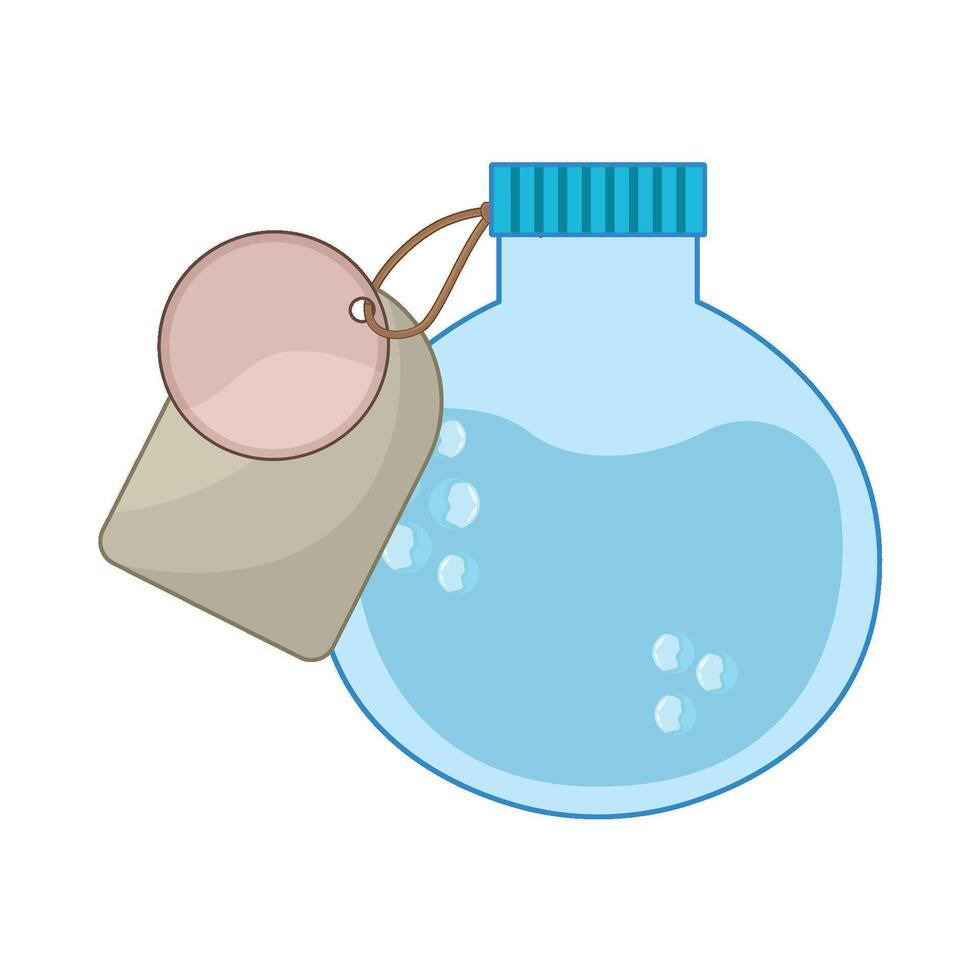illustration of potion with tag label vector