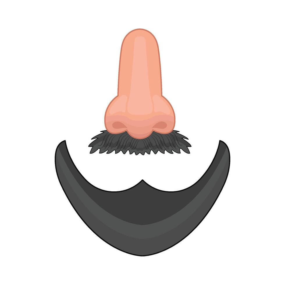 illustration of mustache and beard vector