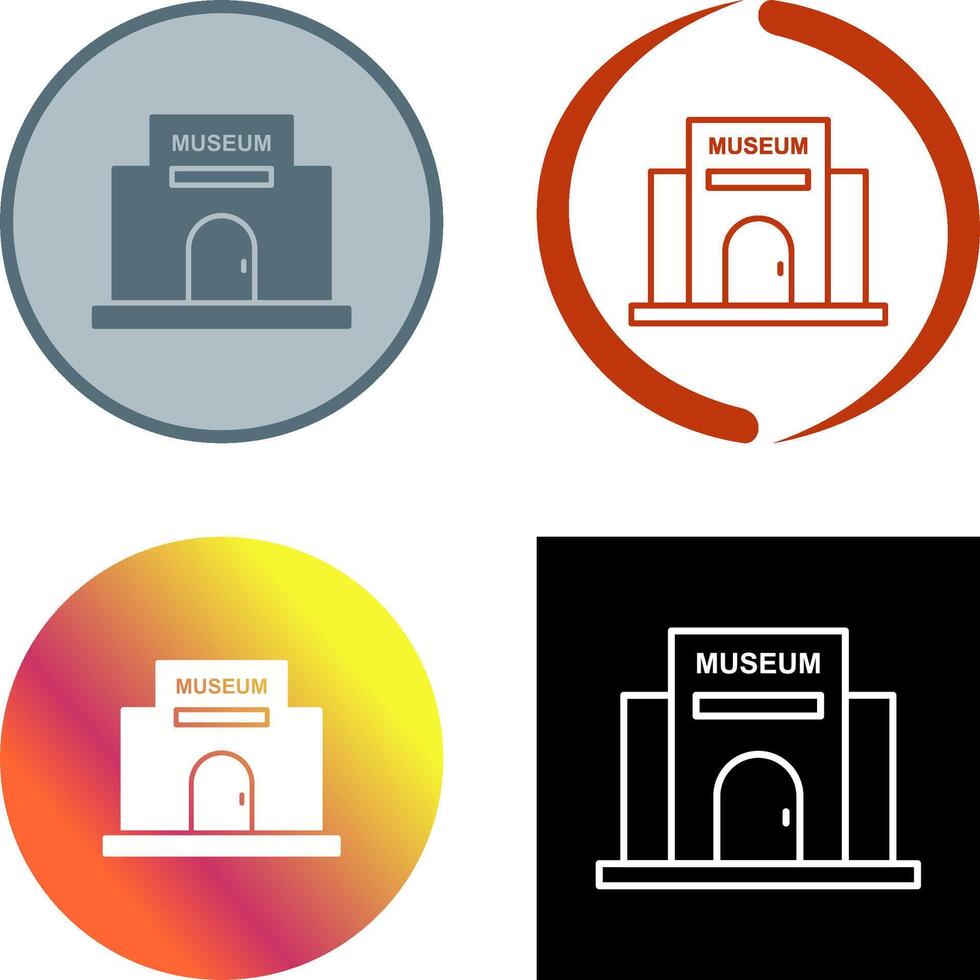 Museum Building Icon Design vector