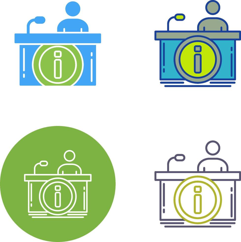 Information Desk Icon Design vector