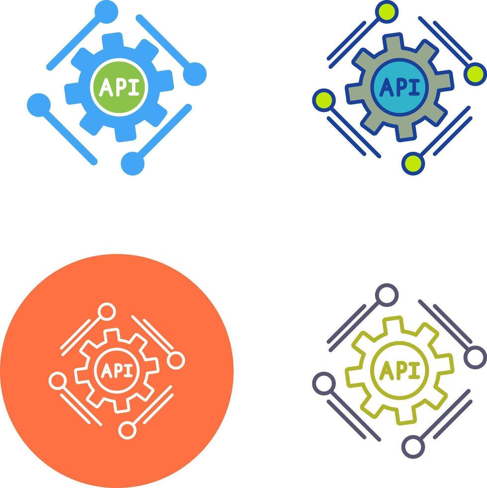 Api Icon Design vector