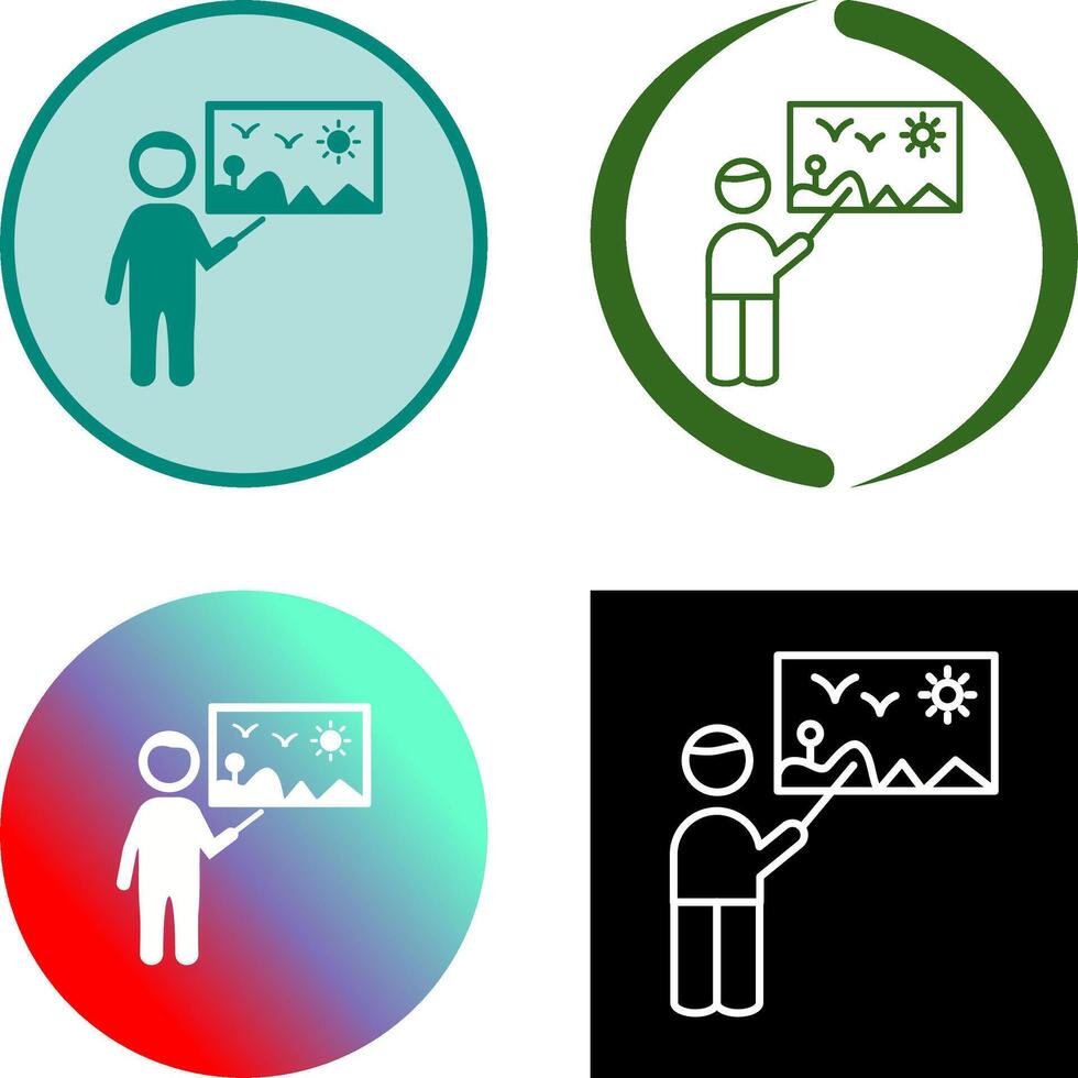 Art Museum Guide Icon Design vector