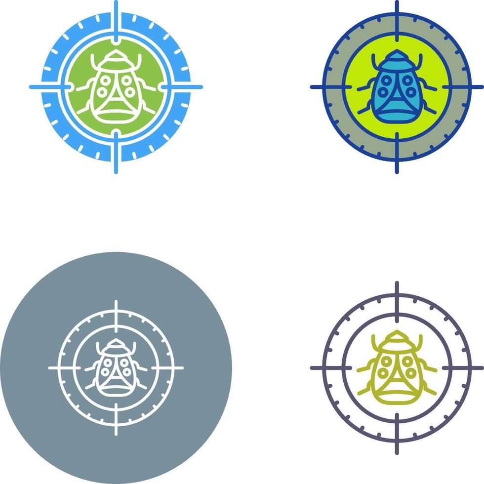 Bug Target Icon Design vector