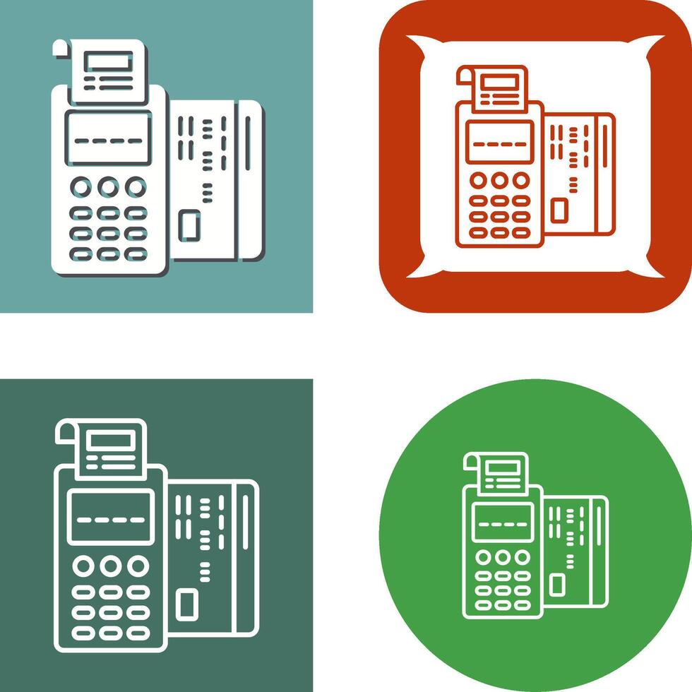Pos Terminal Icon Design vector