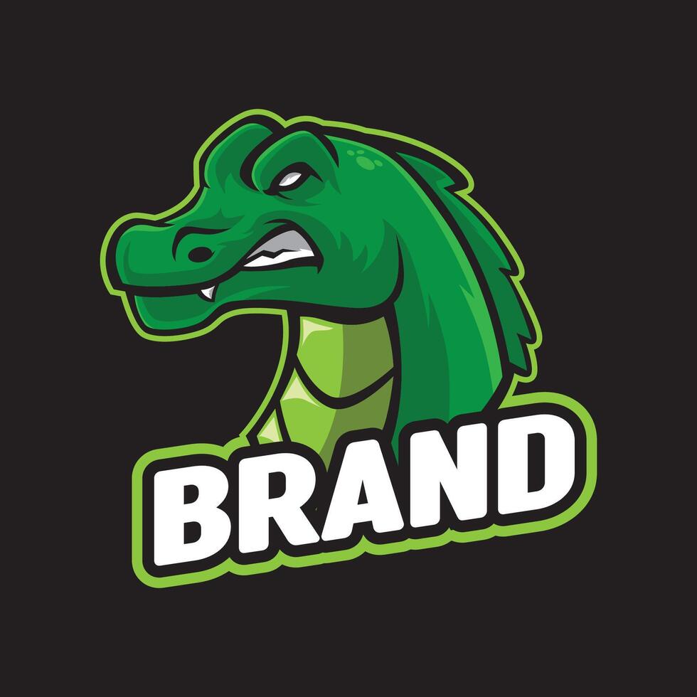 Alligators head mascot logo template vector