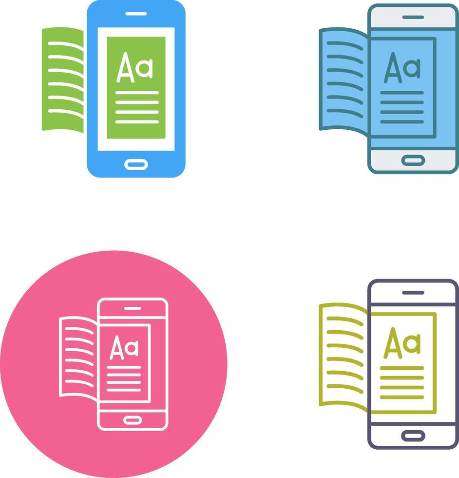 Ebook Icon Design vector
