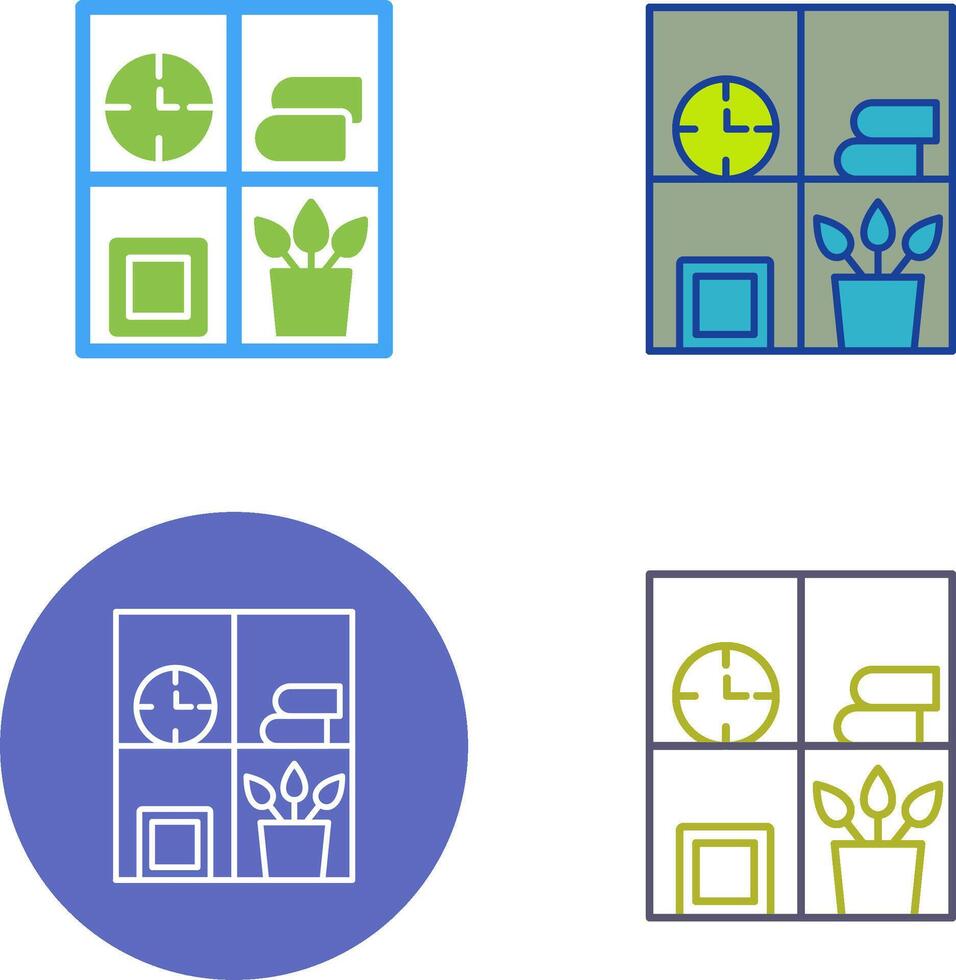 Bookshelf Icon Design vector