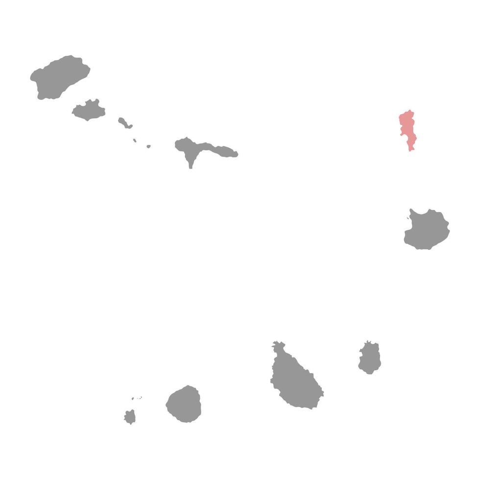 Sal island map, Cape Verde. illustration. vector