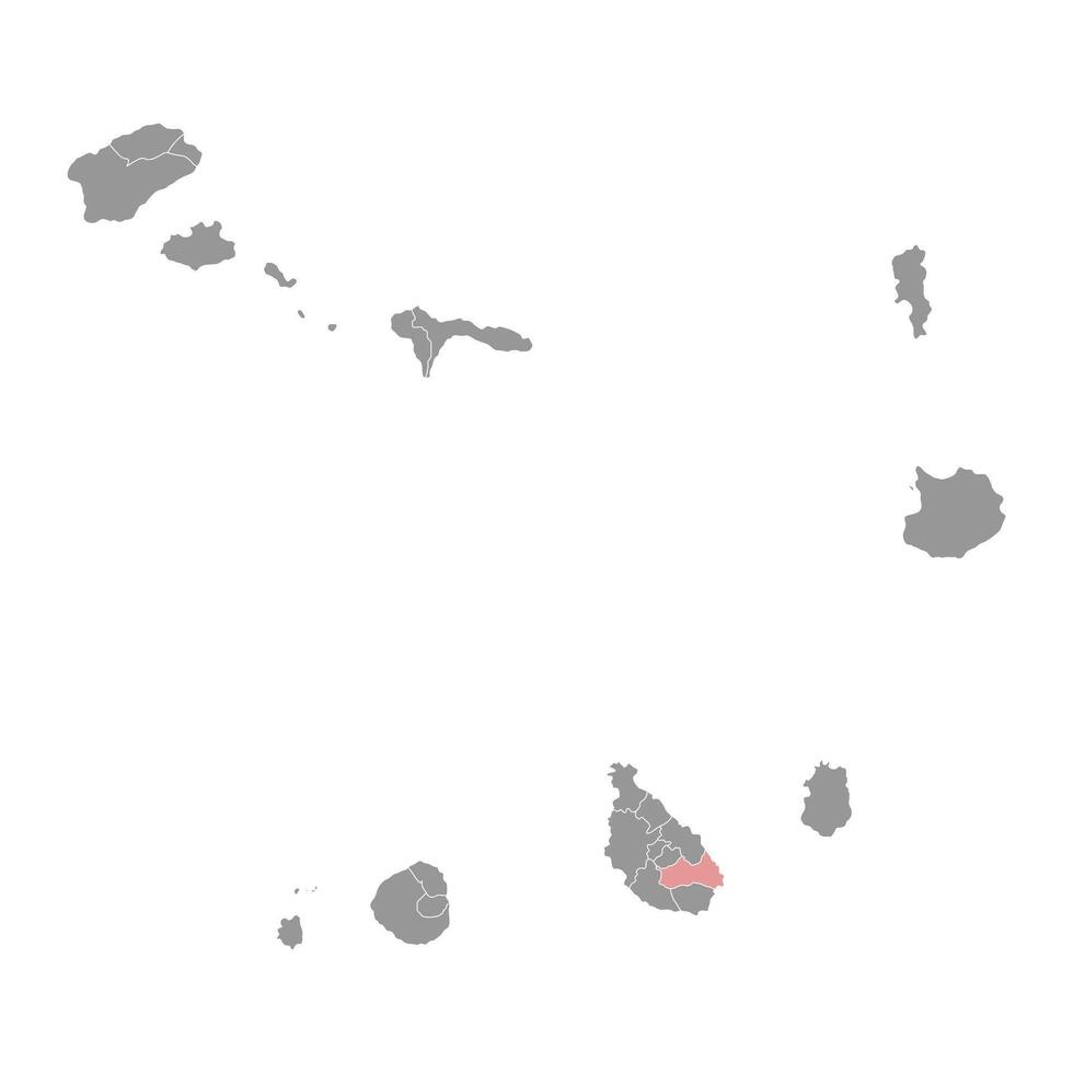 Sao Domingos municipality map, administrative division of Cape Verde. illustration. vector