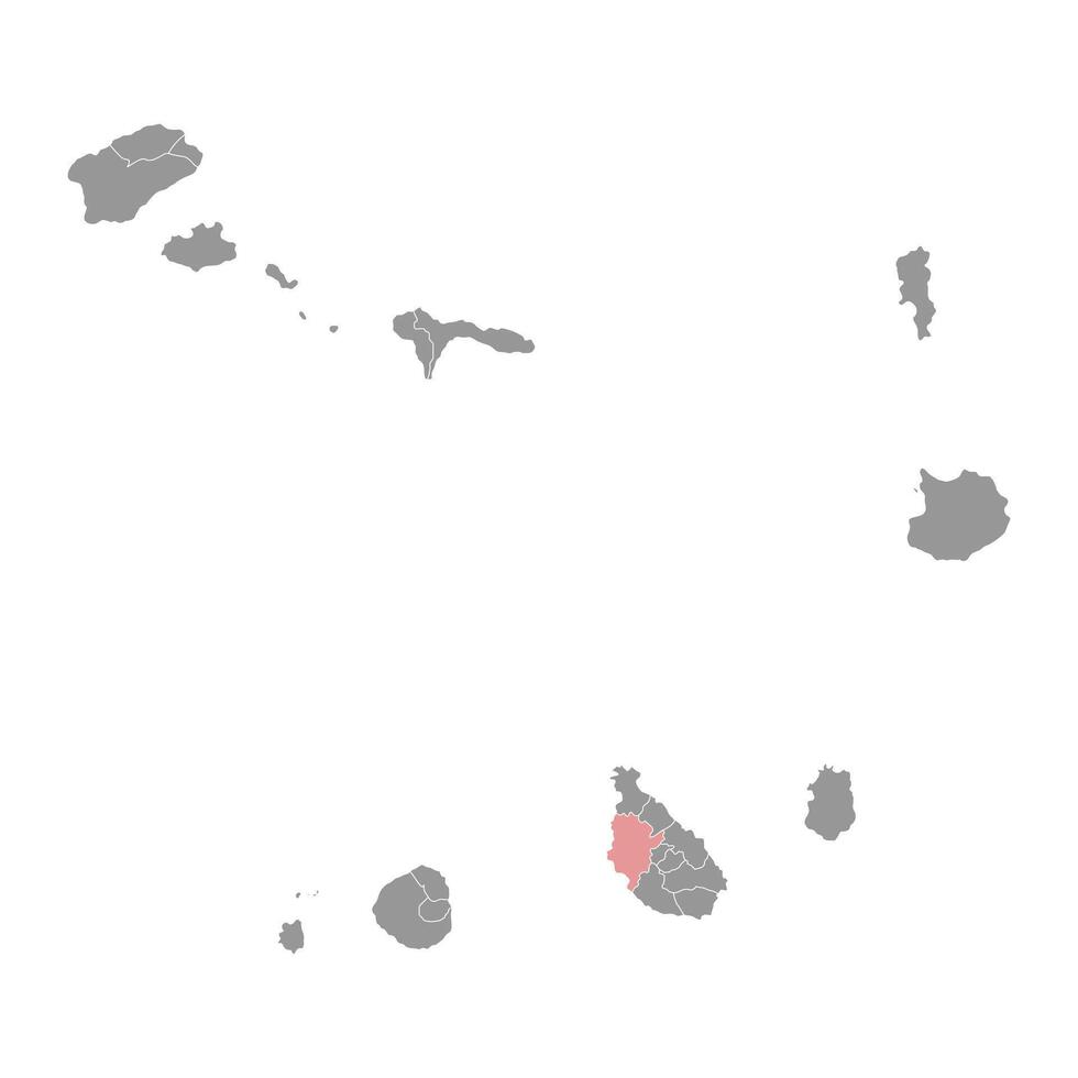 Santa Catarina municipality map, administrative division of Cape Verde. illustration. vector