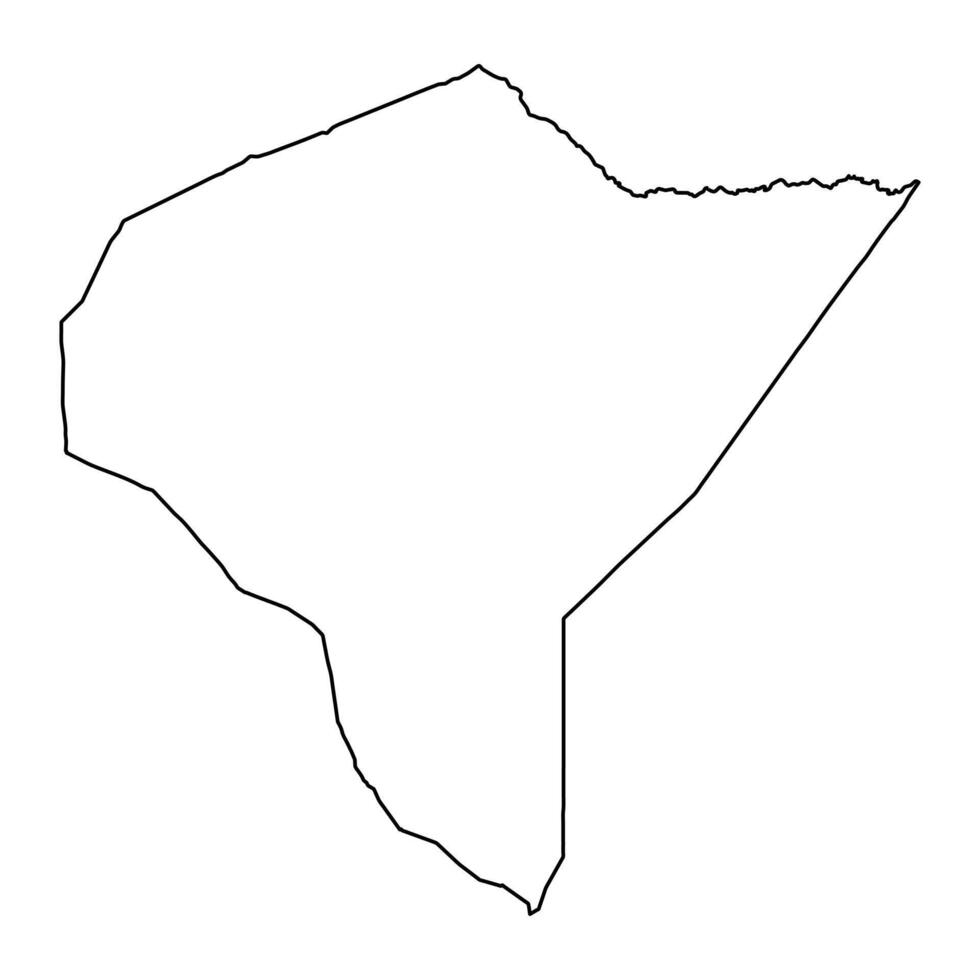 Mandera County map, administrative division of Kenya. illustration. vector
