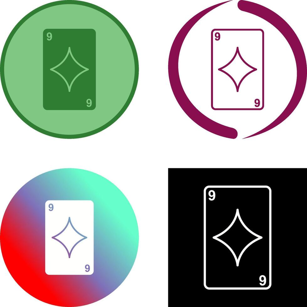 Diamonds Card Icon Design vector