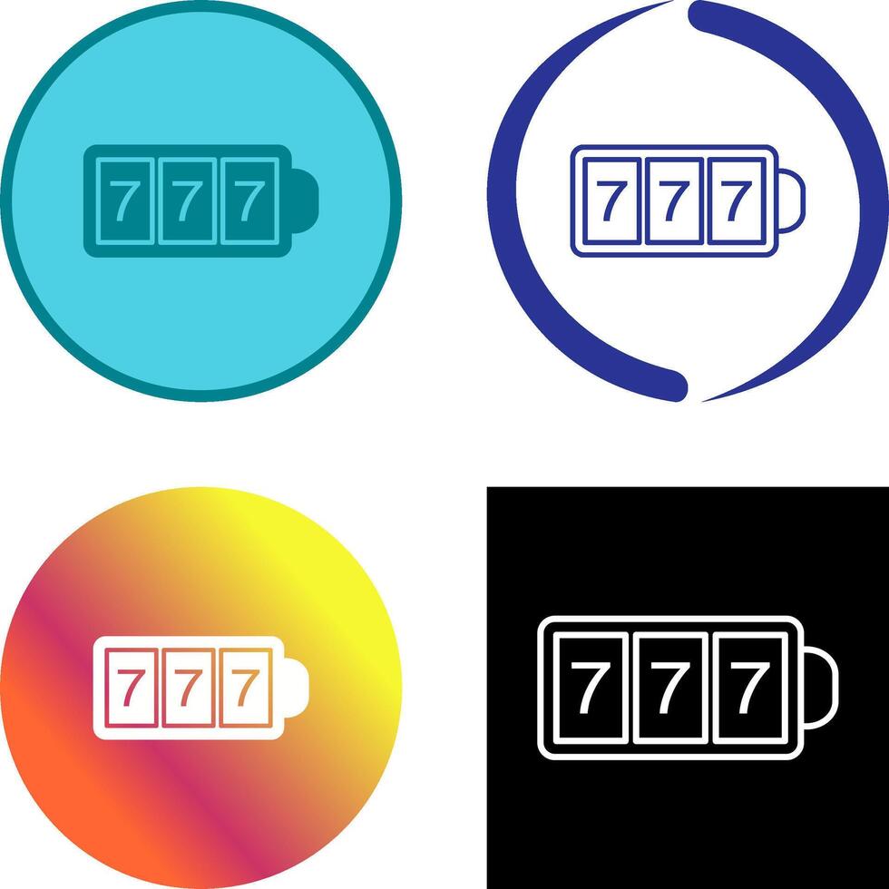 Slot Machine with Sevens Icon Design vector
