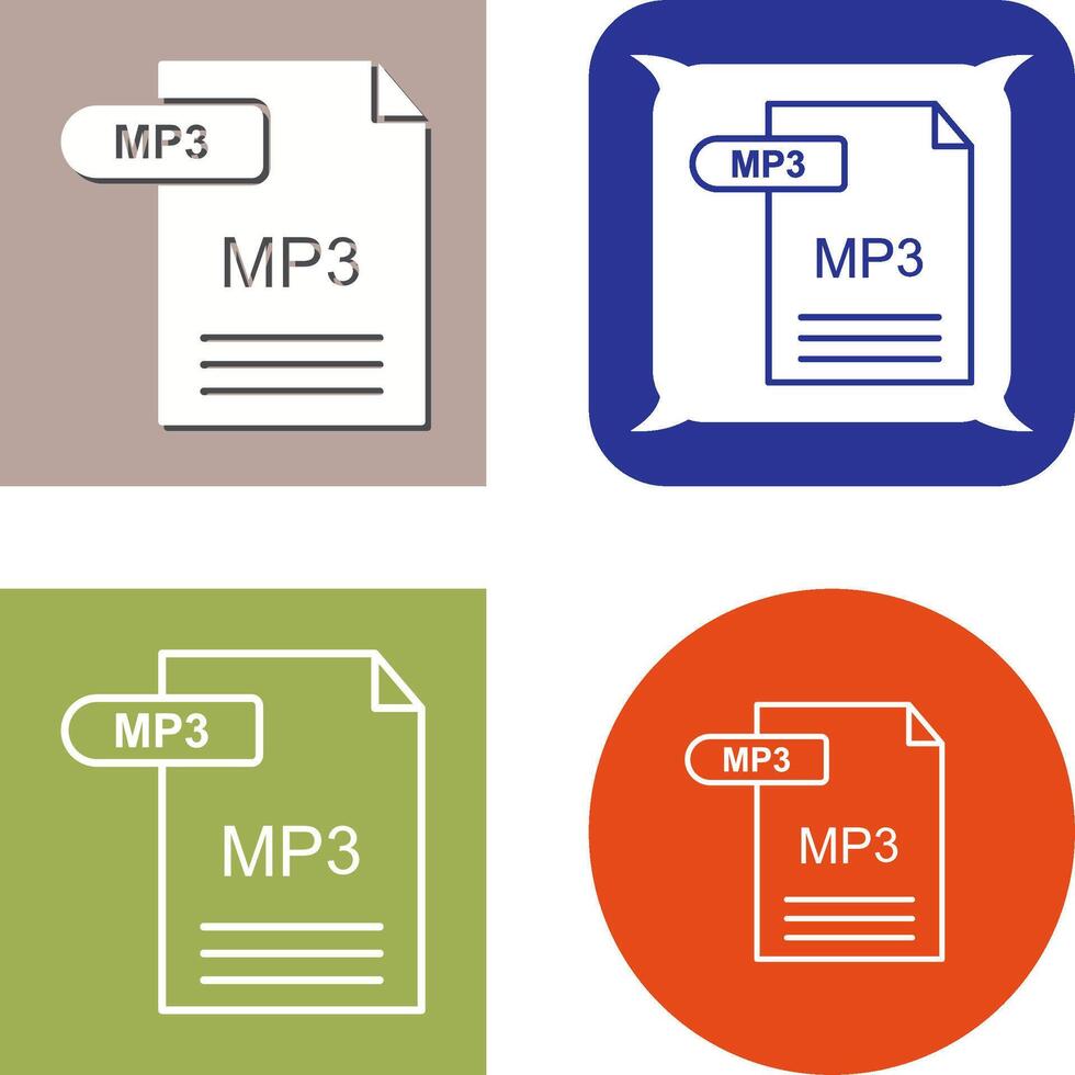 MP3 Icon Design vector