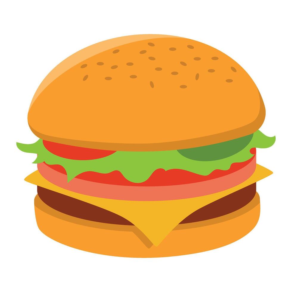 Flat Burger Illustration vector