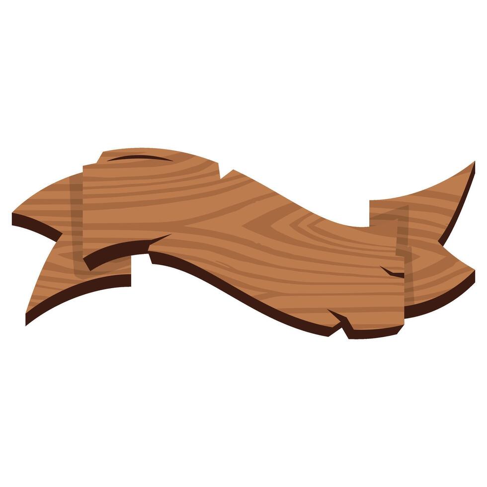 Wooden Ribbon Signboard vector