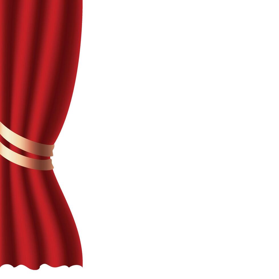 Red Luxury Curtain vector