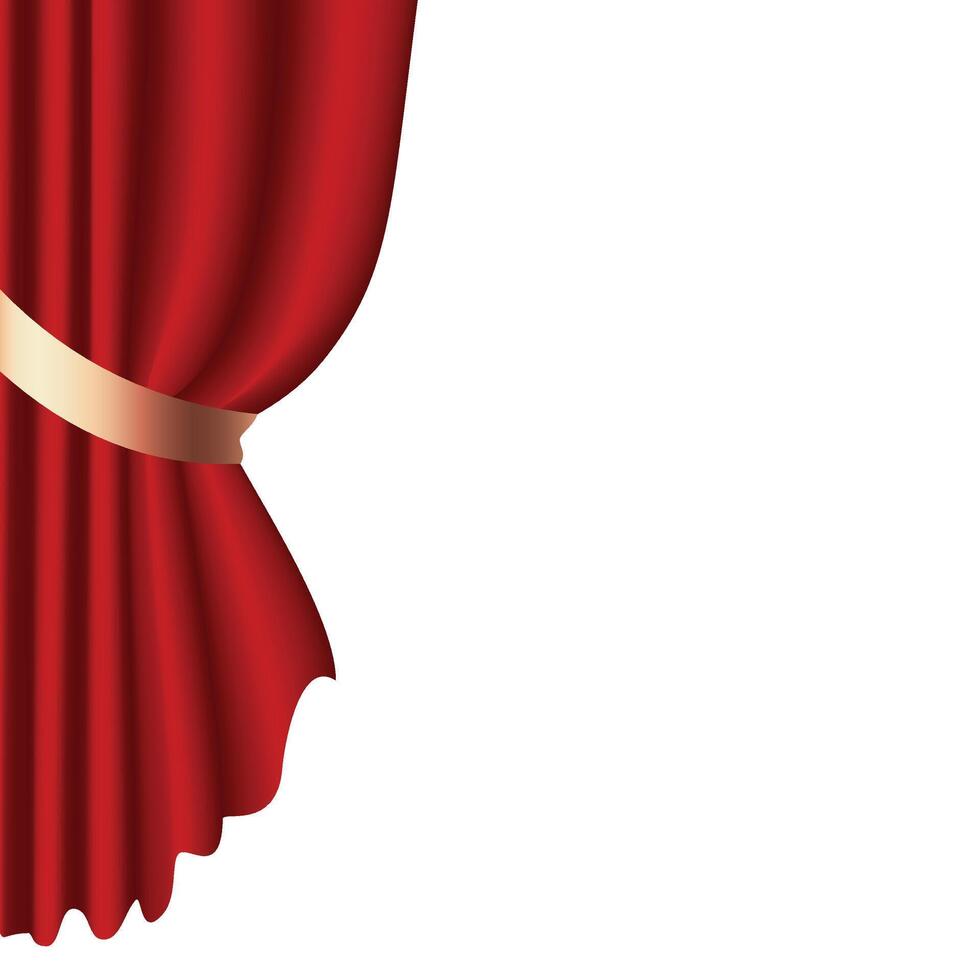 Red Luxury Curtain vector