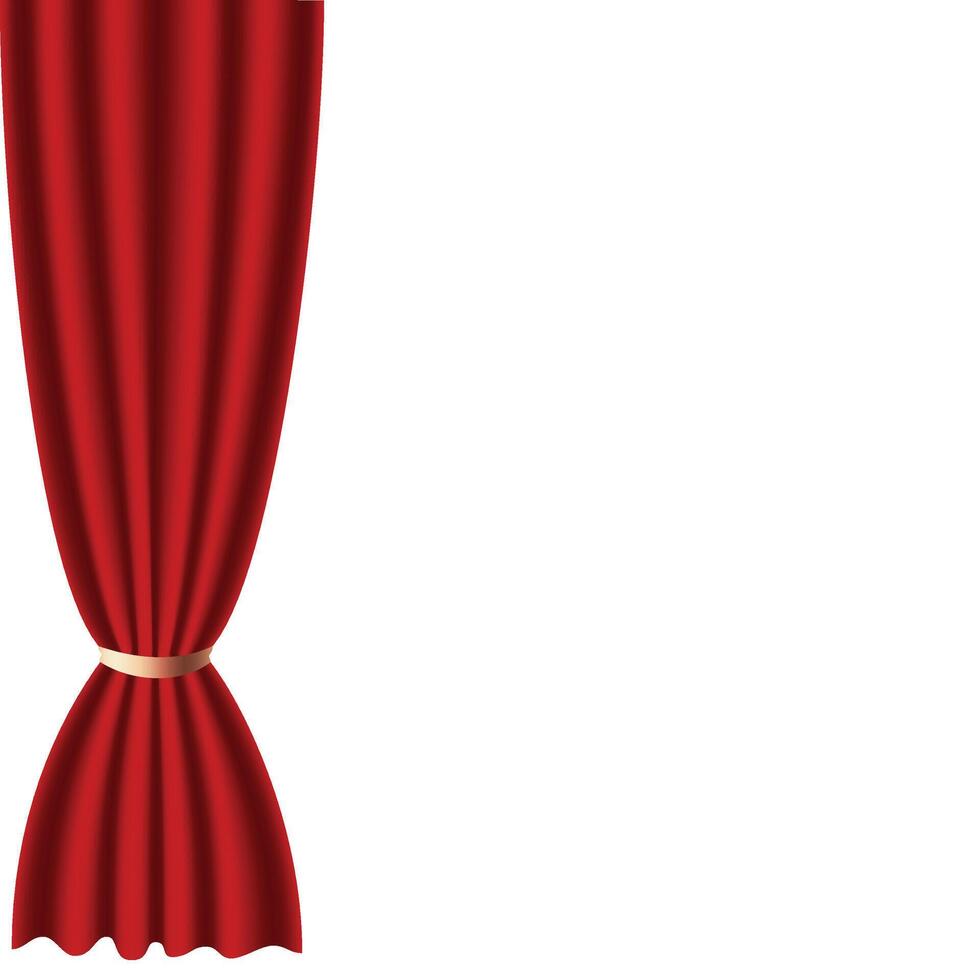 Red Luxury Curtain vector