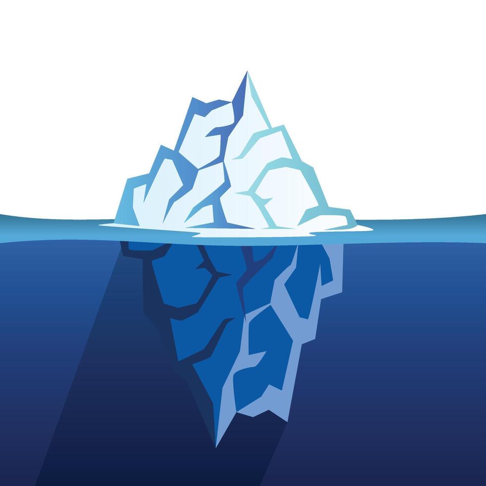 Iceberg Floating On Water vector