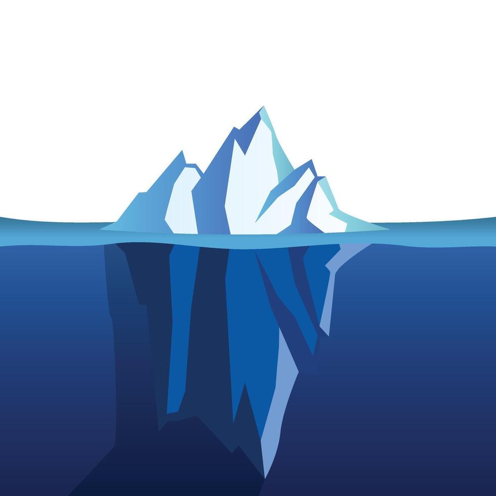Iceberg Floating On Water vector